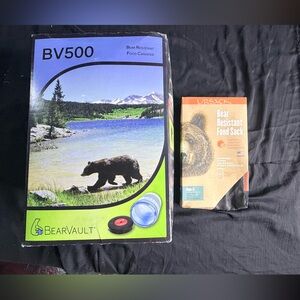 Camping ready!! Bear resistant food canister and sack